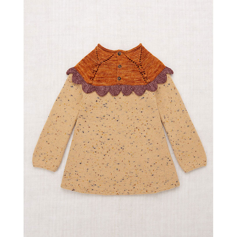 Misha and Puff Camel Confetti Scallop Yoke Tunic Dress