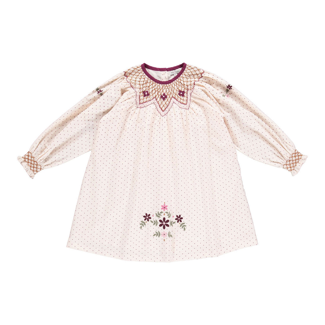 Bebe Organic Vintage Dots Scarlet Dress