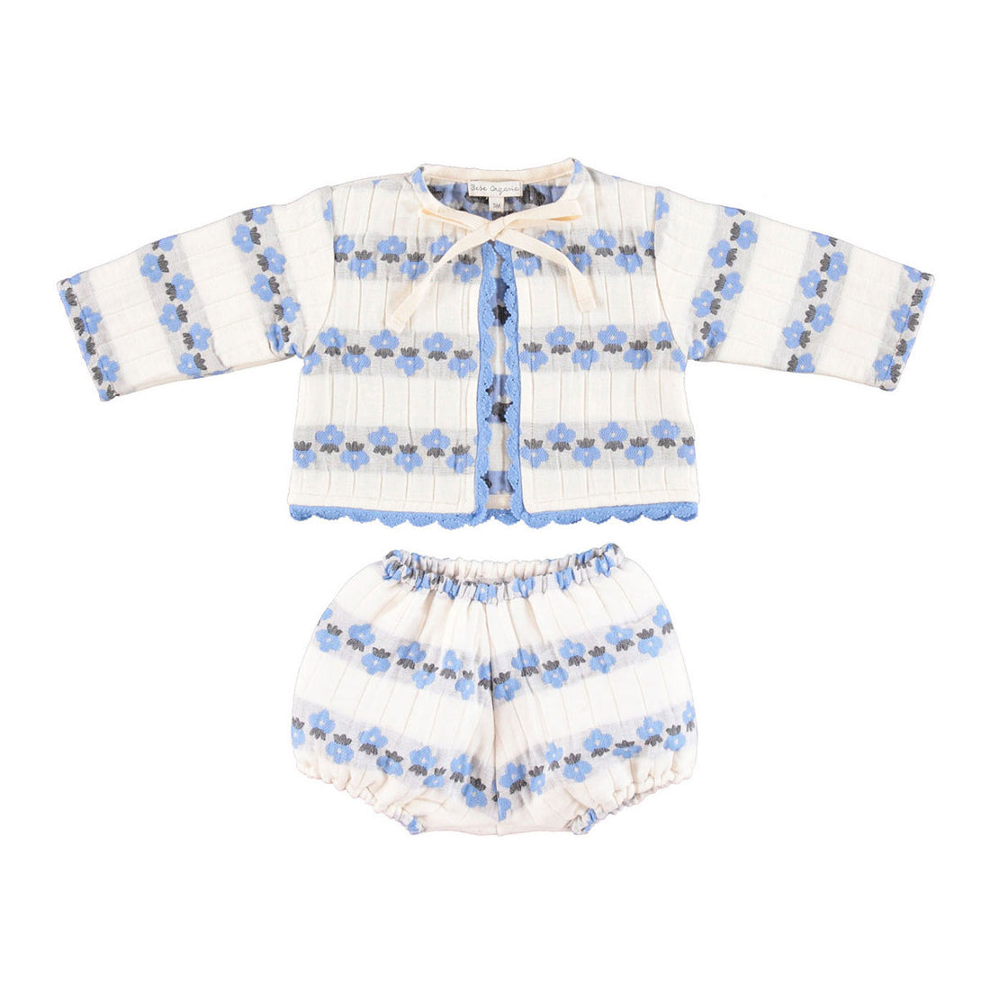 Bebe Organic Flower Stripe Scilla Baby Set