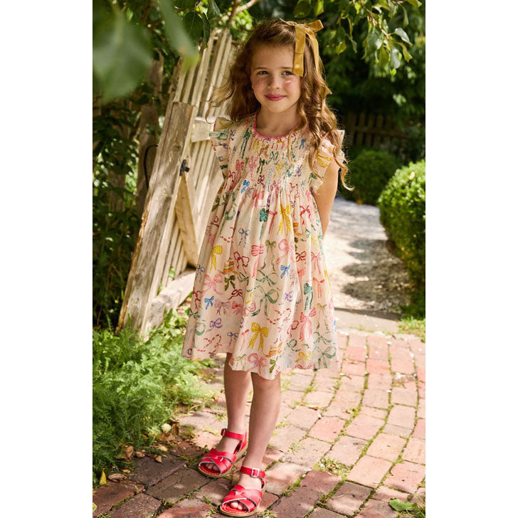 Pink Chicken Watercolor Bows Stevie Dress