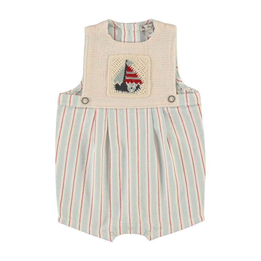 Bebe Organic Sea Side Stripe Sebastien Romper