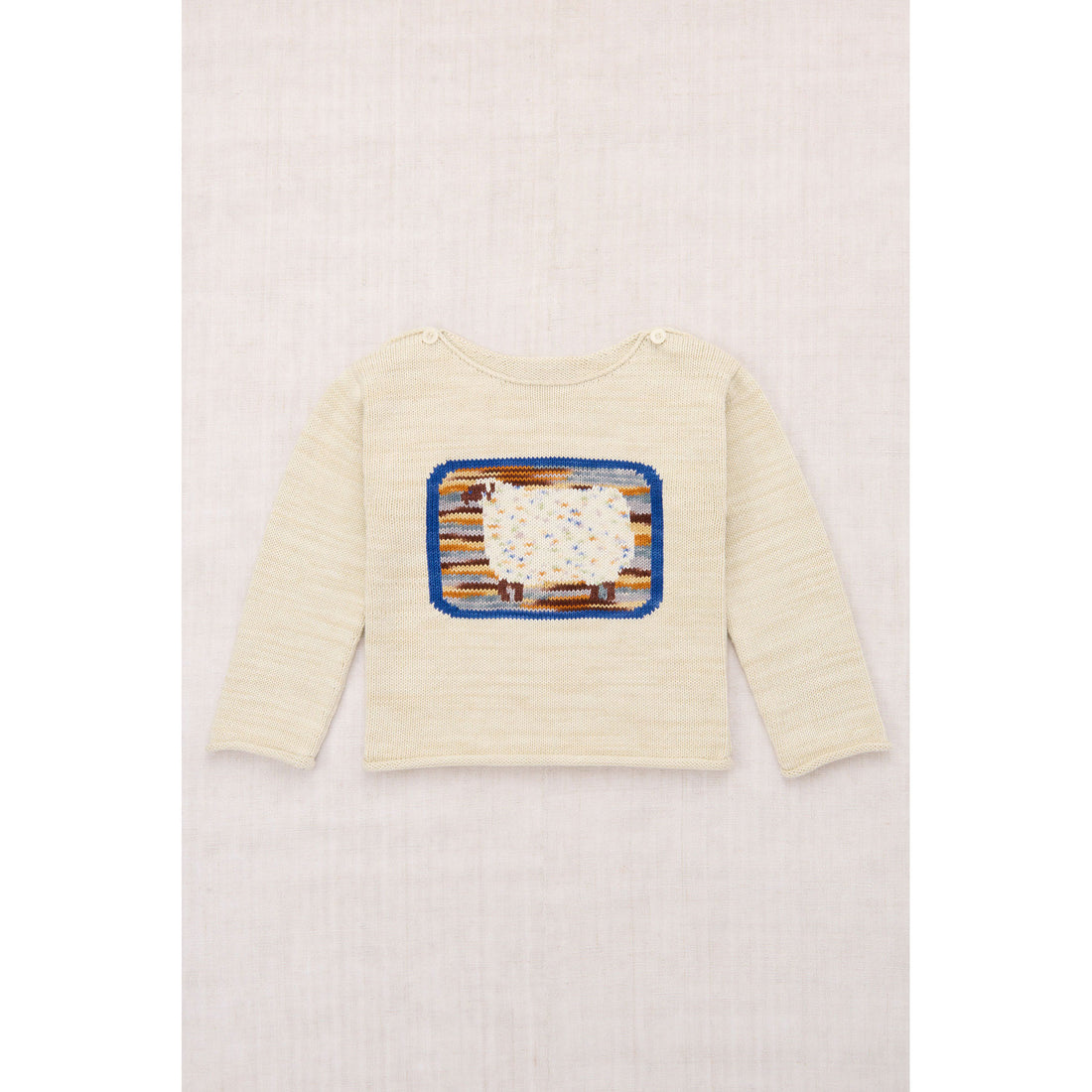 Misha and Puff Marzipan Sheep Boatneck Sweater