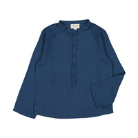 Louis Louise  Navy Brushed Check Grand Pere Shirt