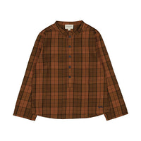 Louis Louise  Cognac Brushed Tartan Grand Pere Shirt
