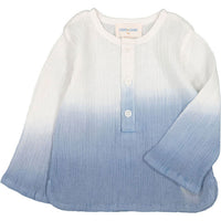 Louis Louise Off White/Blue Dip Dye Oncle Baby Shirt