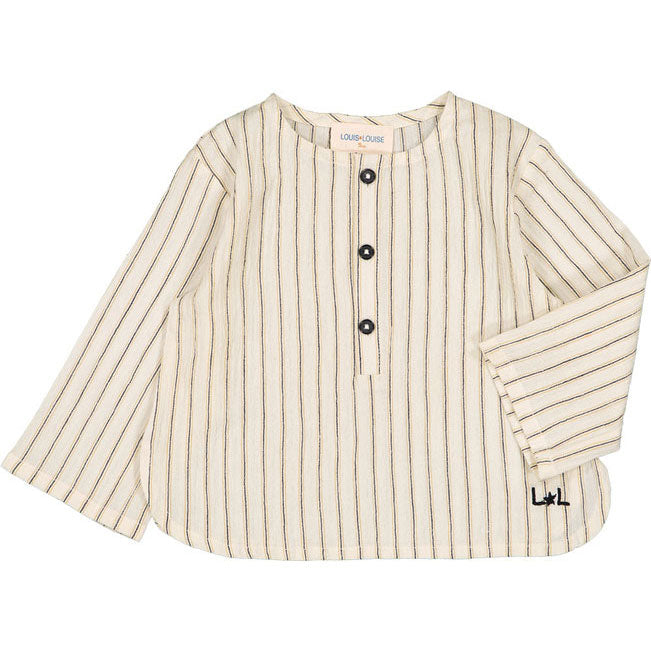 Louis Louise Cream Stripe Oncle Baby Shirt