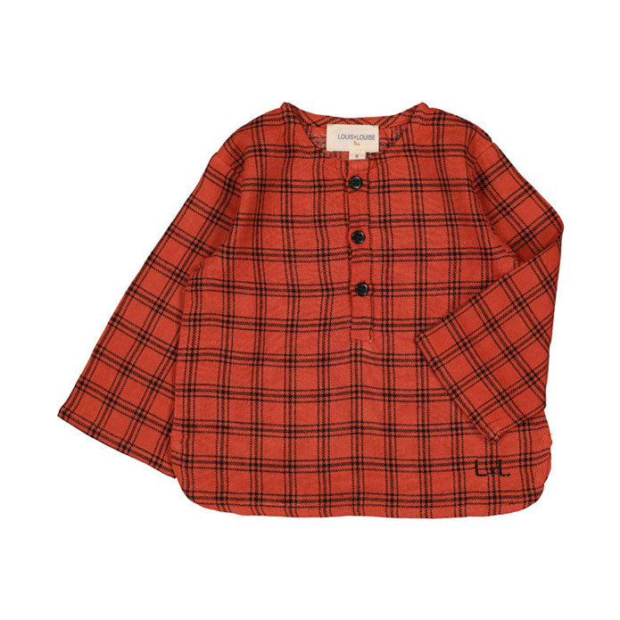Louis Louise Brick Check Oncle Baby Shirt