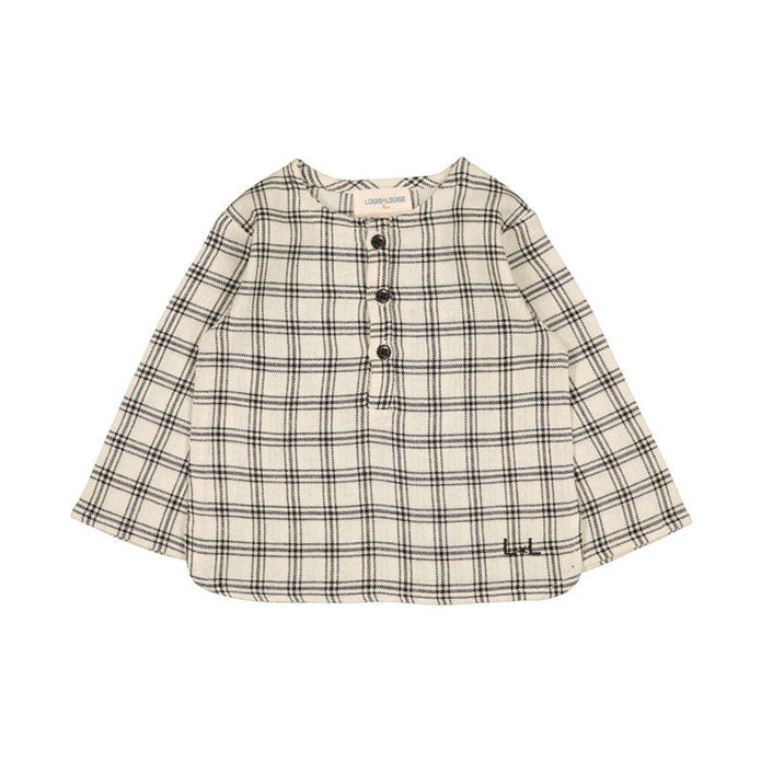 Louis Louise Cream Check Oncle Baby Shirt