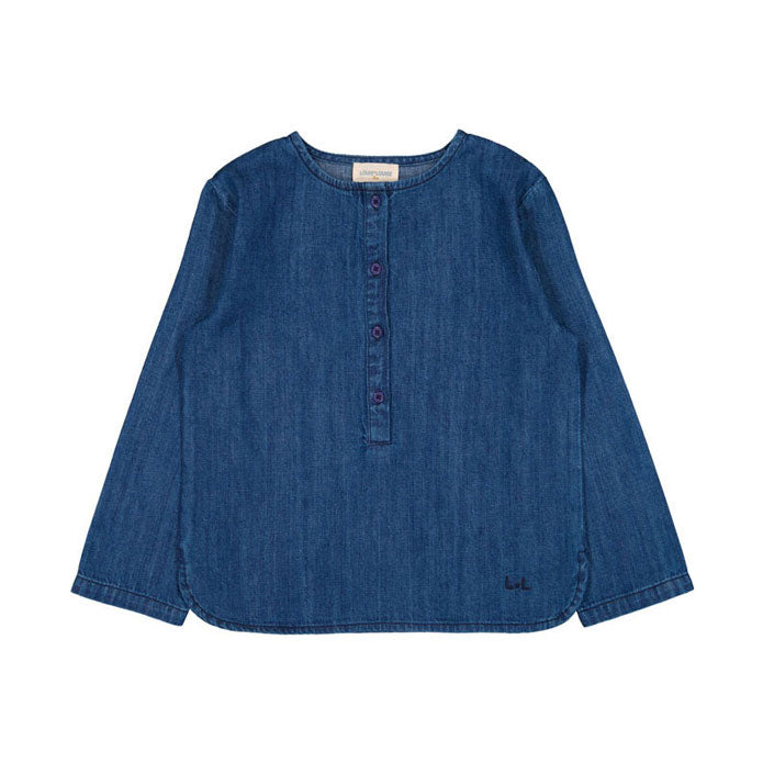 Louis Louise Dark Blue Denim Oncle Shirt