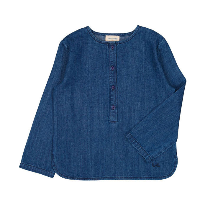 Louis Louise Dark Blue Denim Oncle Shirt