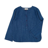 Louis Louise Dark Blue Denim Oncle Shirt