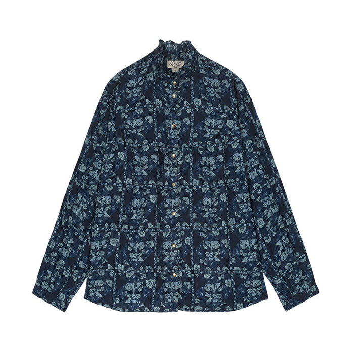 Louis Louise  Navy Patchwork Vegas Womens Shirt