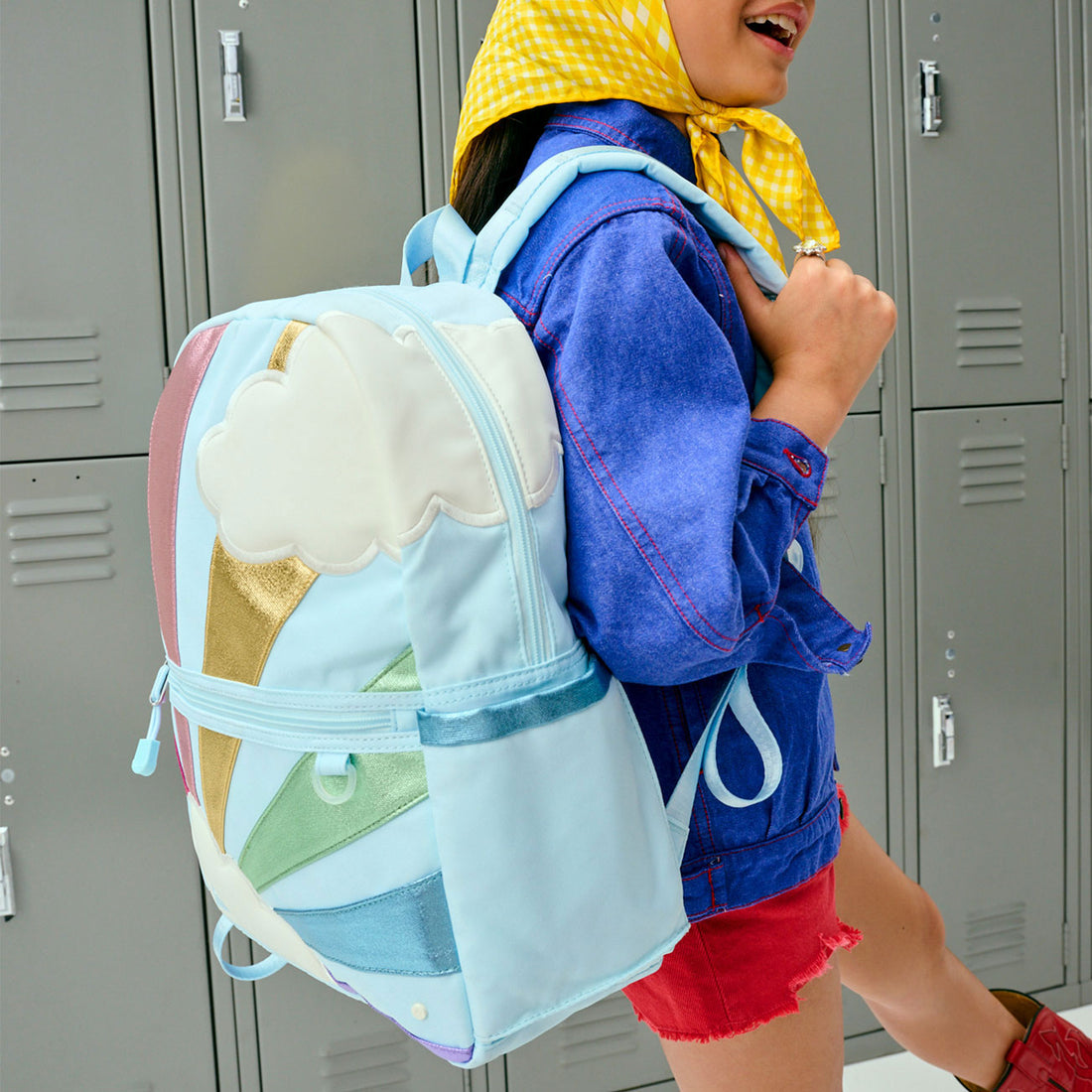 State Bags Blue Rainbow Cloud Kane Backpack