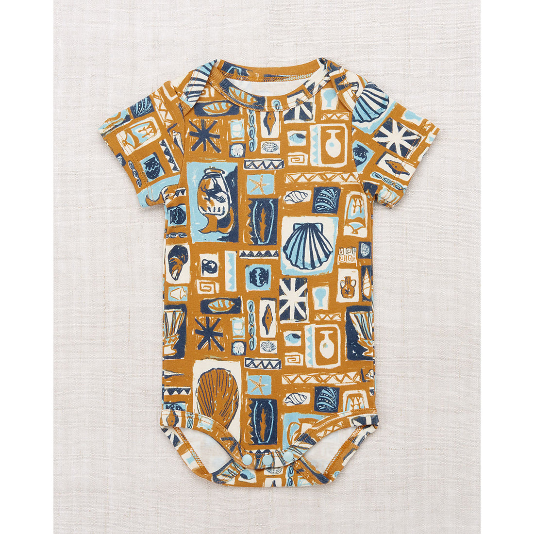 Misha and Puff Marigold Collection Short Sleeve Lap Onesie