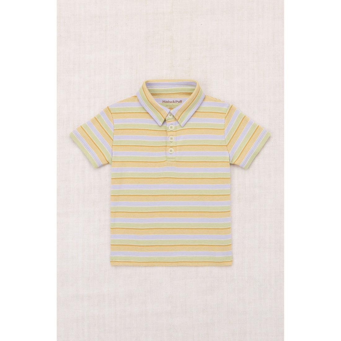 Misha and Puff Mist Avenue Stripe Short Sleeve Polo