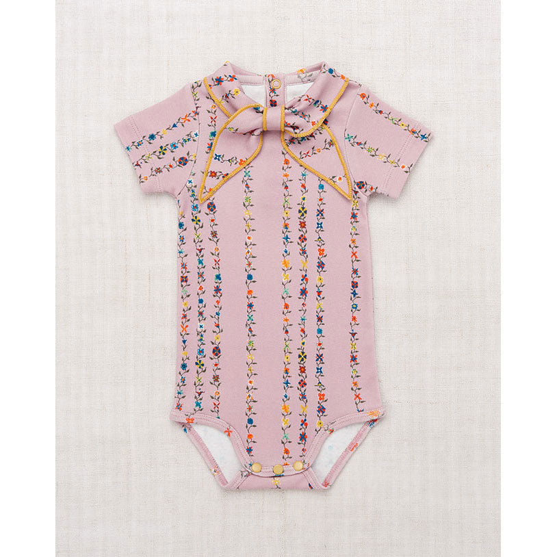 Misha and Puff Plum Petal Little Botanica Short Sleeve Scout Onesie