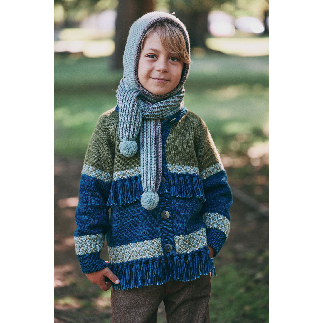 Misha and Puff Marine Blue Lore Fringe Jacket