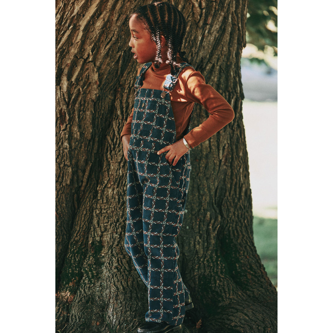 Misha and Puff Marine Blue Corduroy Carpenter Overall