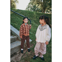 Misha and Puff Rose Gold Plaid Davis Cardigan