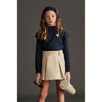 Mipounet Beige Nina Pleated Skirt