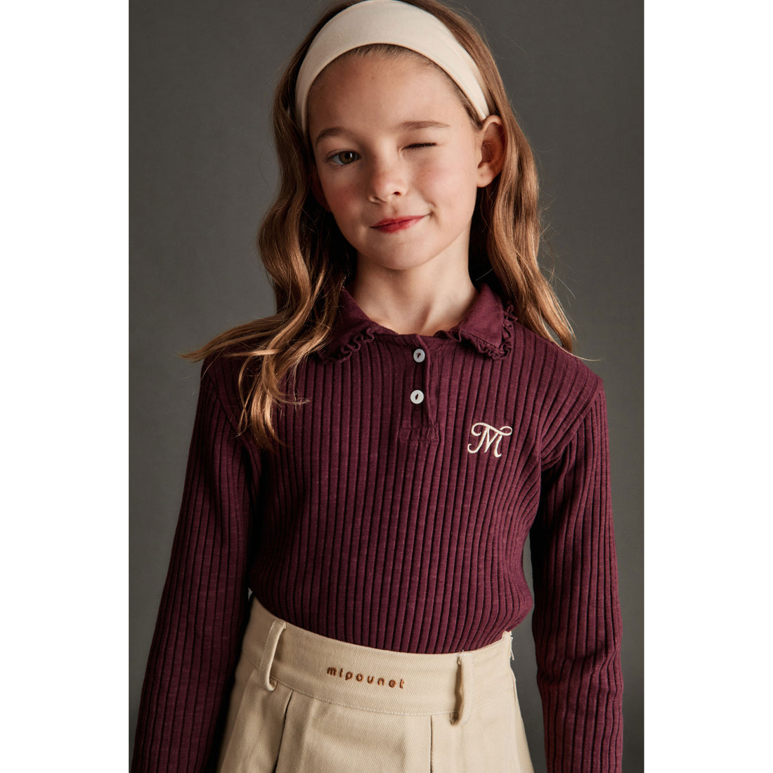 Mipounet Burgundy Enrica Flame Polo
