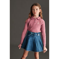 Mipounet Denim Juliette Pleated Mini Skirt