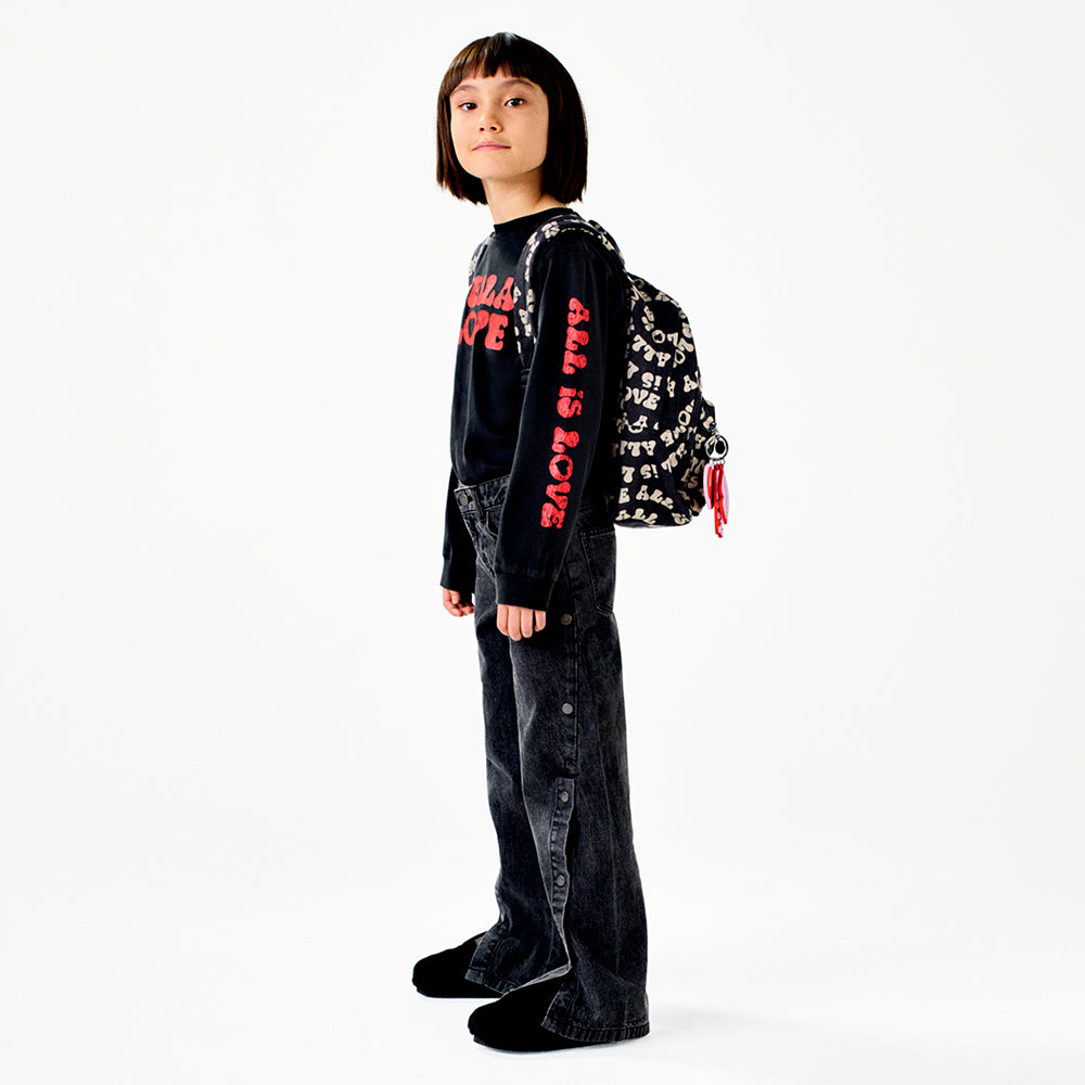 Stella McCartney Black Stella Love Print T-Shirt