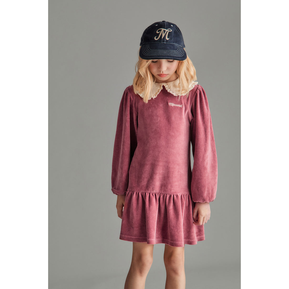 Mipounet Blush Velvet Margot Dress