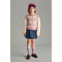 Mipounet Navy Pleated Nina Skirt