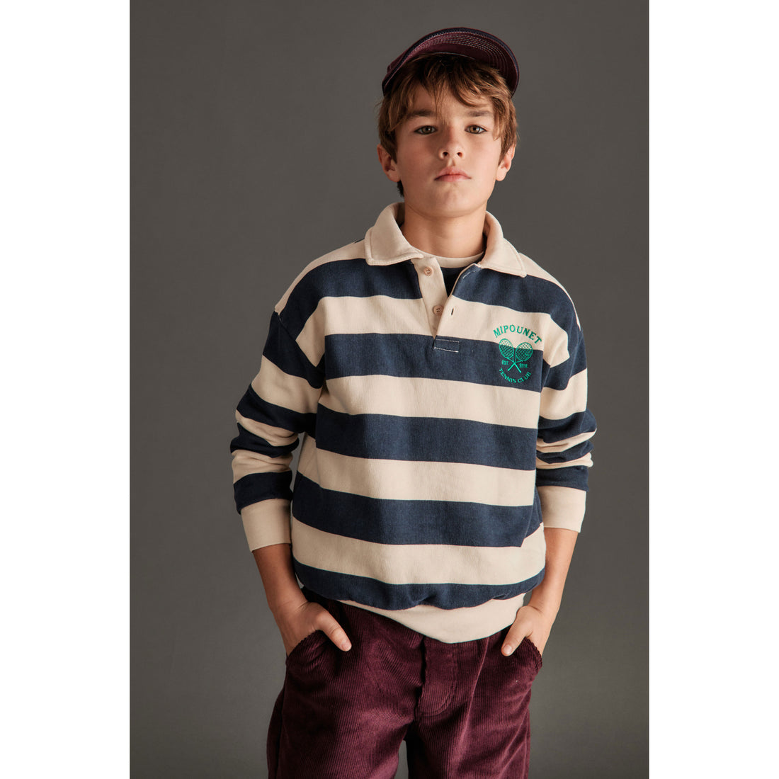 Mipounet Navy Polo Piero Sweatshirt