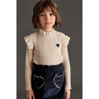 Mipounet Navy Velvet Clotilde Skirt