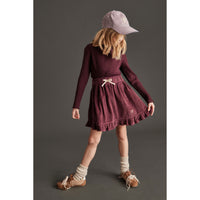 Mipounet Burgundy Siena Corduroy Mini Skirt