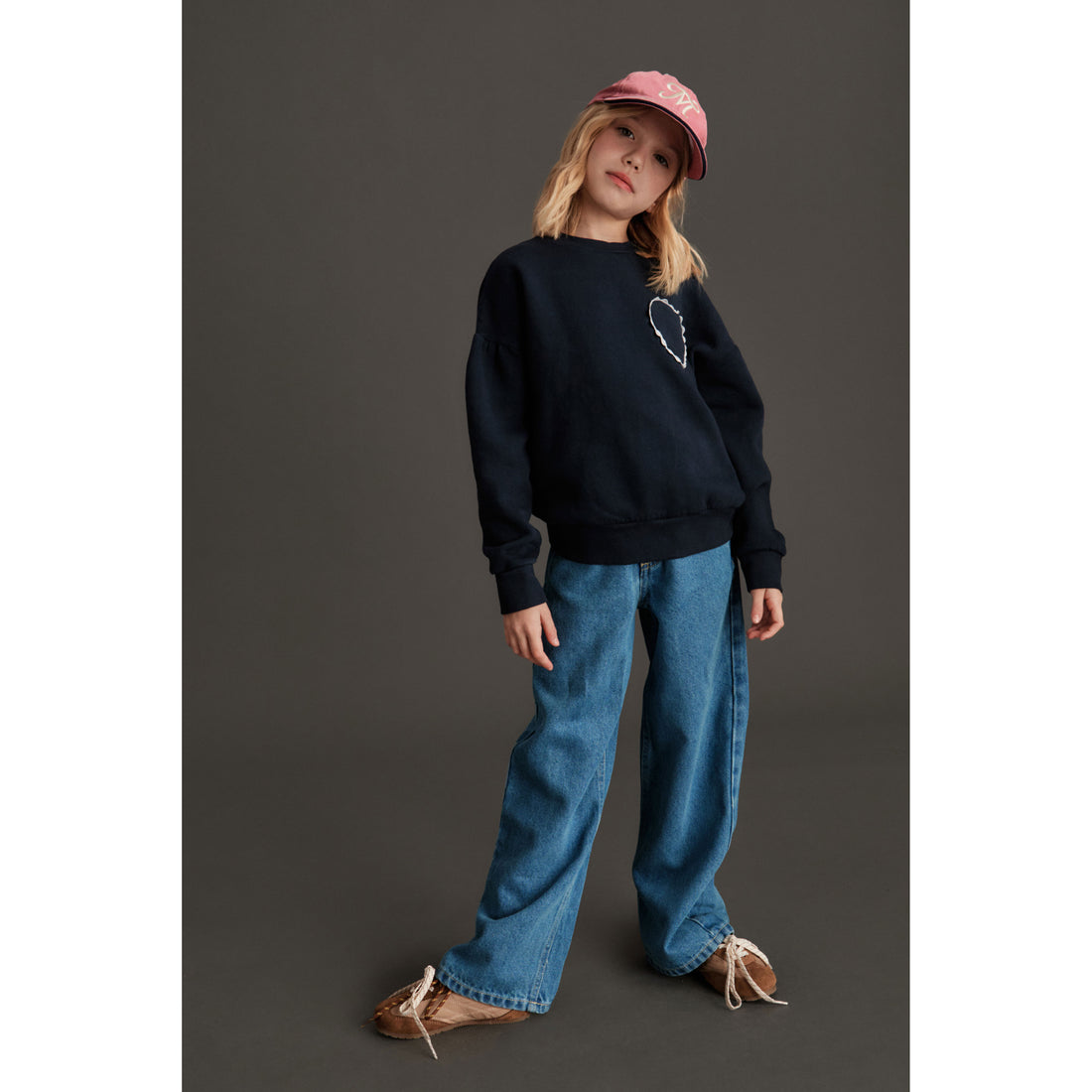 Mipounet Navy Fleece Clotilde Sweatshirt