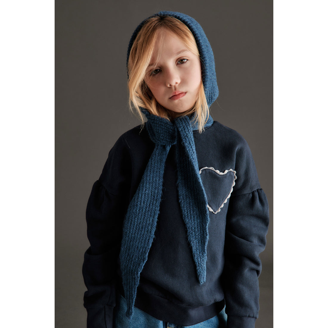 Mipounet Navy Fleece Clotilde Sweatshirt