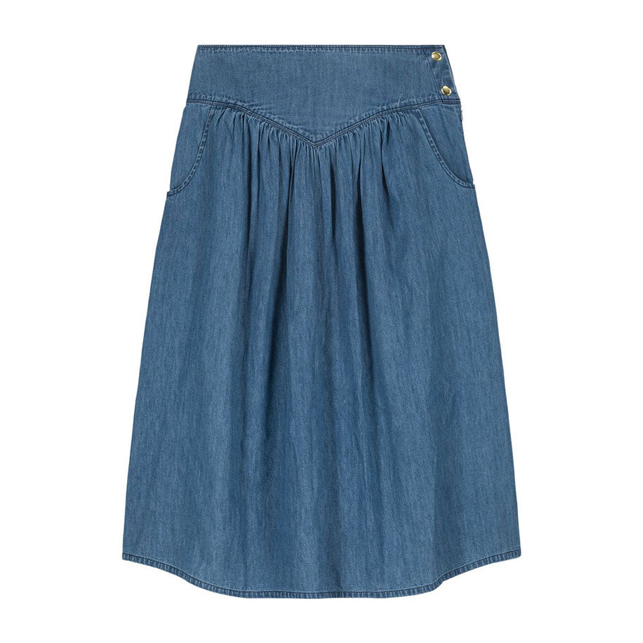 Louis Louise  Blue Chambray Mylene Womens Skirt