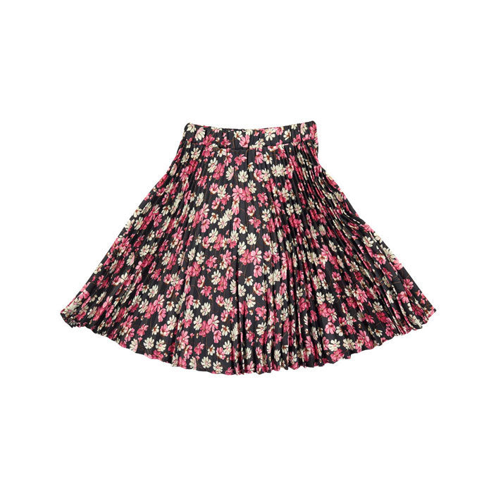 Christina Rohde Black/Pink Ditsy Floral Skirt