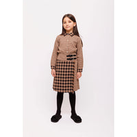 Olivia Rohde Brown Plaid Skirt