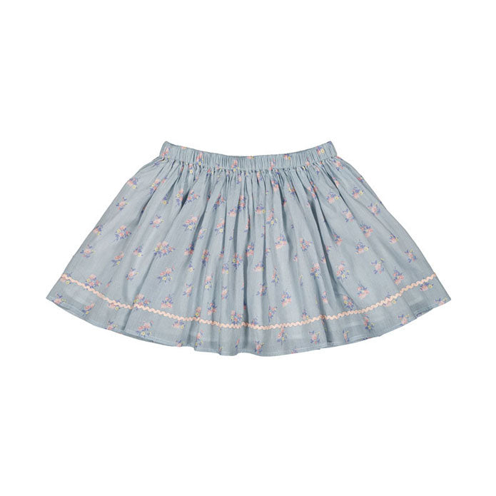 Louis Louise Blue Bouquet Stripe Opera Skirt