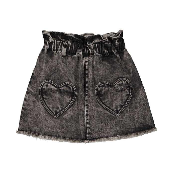 Louis Louise Grey Denim School Skirt