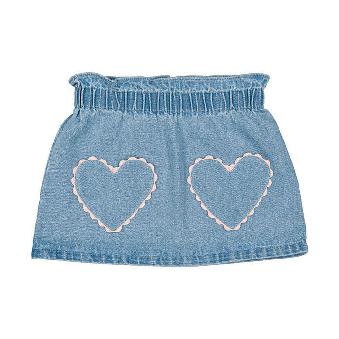 Louis Louise Light Blue Denim Teacher Skirt