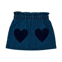 Louis Louise Blue Washed Denim Teacher Skirt