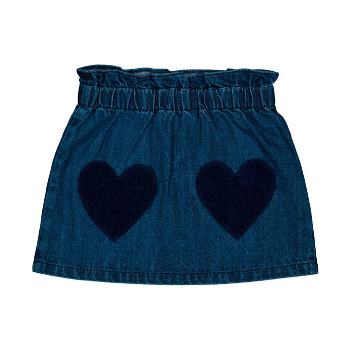 Louis Louise Blue Washed Denim Teacher Skirt