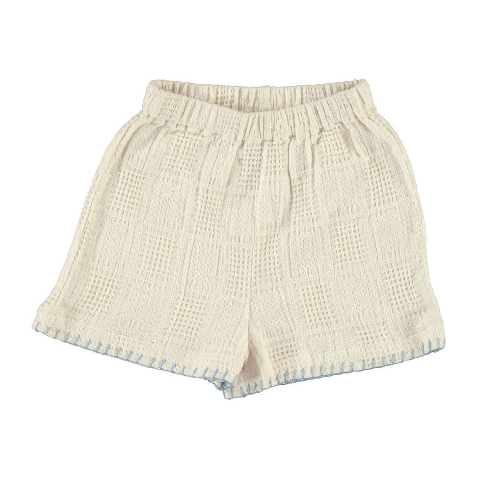 Bebe Organic Natural Squares Sky Shorts