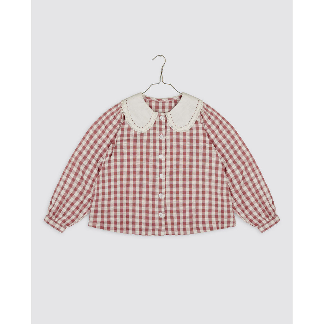 Little Cotton Clothes Seesucker Gingham Smocked Catherine Blouse