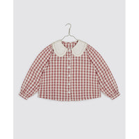 Little Cotton Clothes Seesucker Gingham Smocked Catherine Blouse