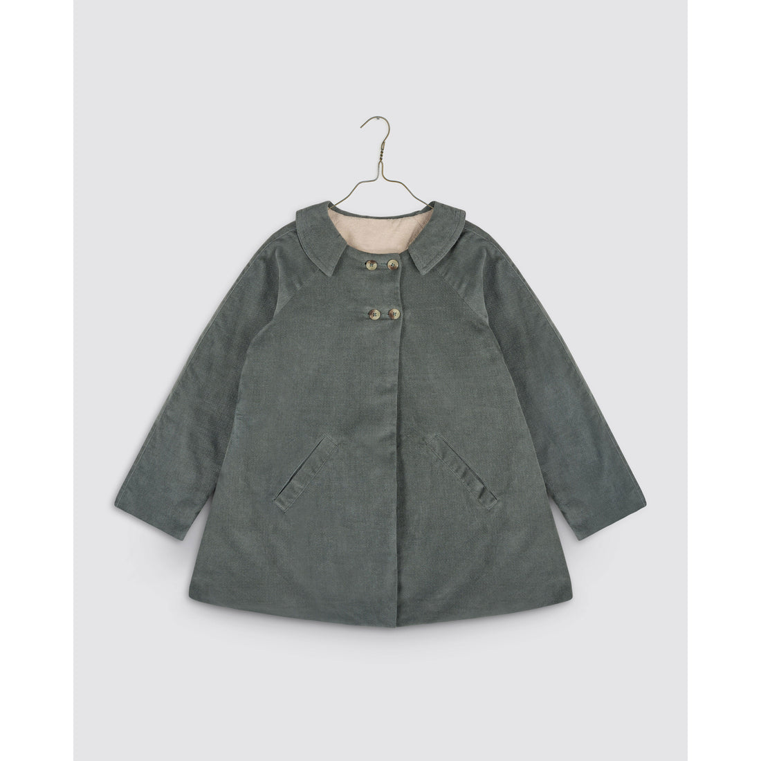 Little Cotton Clothes Blue Velvet Sophie Coat