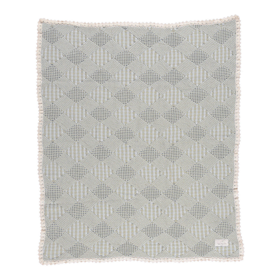 Bebe Organic Taupe Plaid Patchwork Blanket