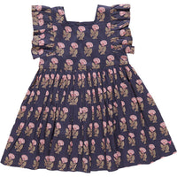 Pink Chicken Navy Flower Drop Elsie Dress