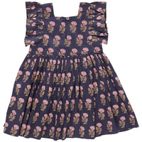 Pink Chicken Navy Flower Drop Elsie Dress