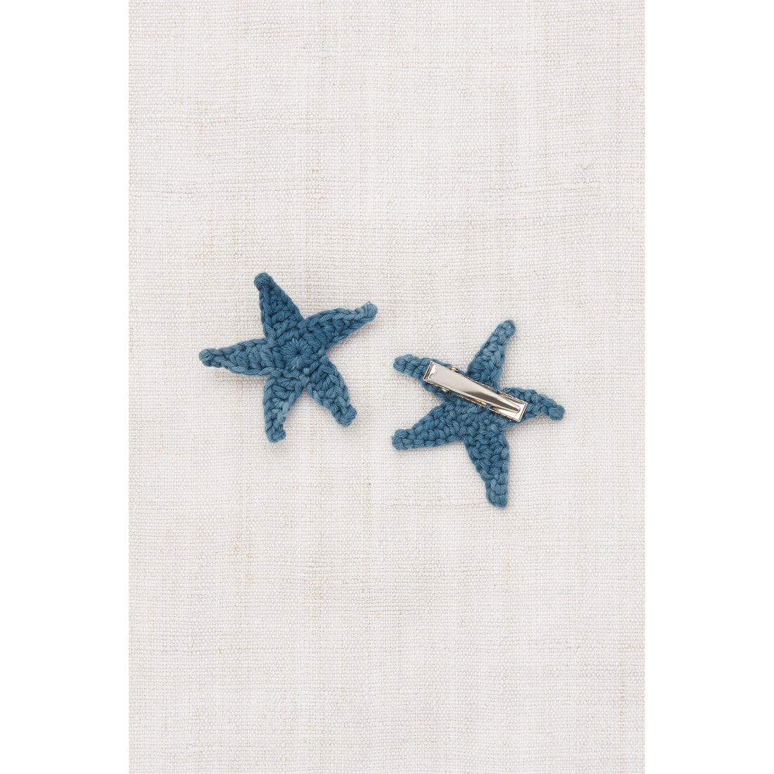 Misha and Puff Blue Slate Starfish Clip Set